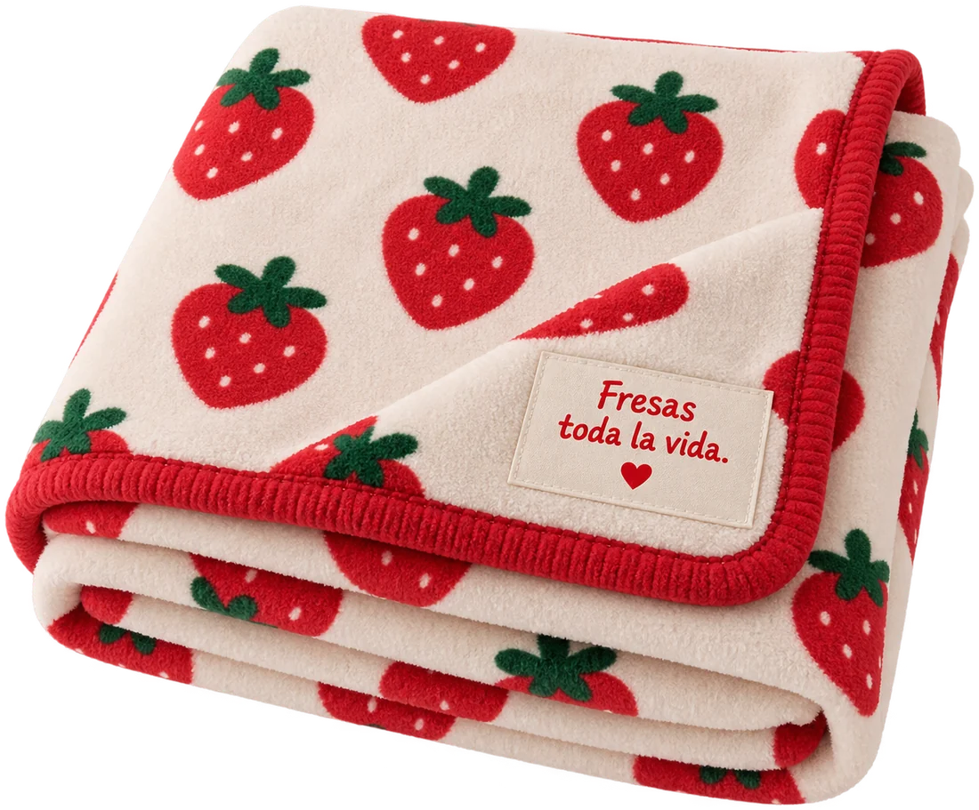 Manta Fresas toda la vida